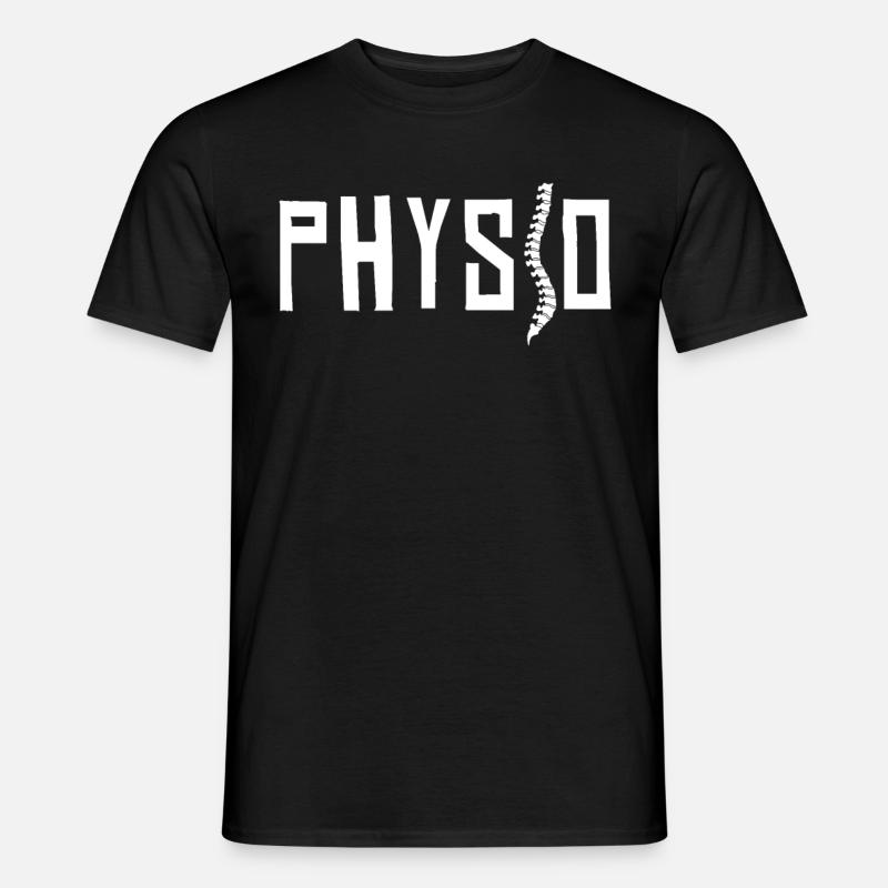 Physio Wirbelsäule Physiotherapie - Männer T-Shirt - Schwarz