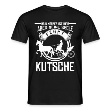 Kutsche Fuhrmann Pferdekutsche Kutscher - Männer T-Shirt - Schwarz - Vorne - AI Model Male 178 light (178cm)