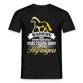 Haflinger Spruch Witz Haflingers - Männer T-Shirt - Schwarz - Vorne - AI Model Male 178 light (178cm)