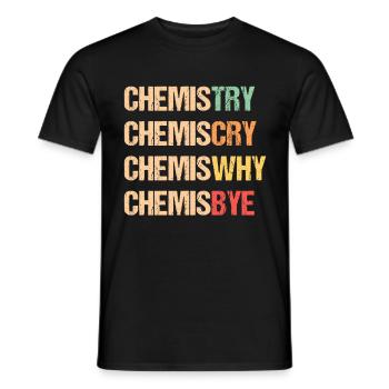 Chimie Chimie Chimie Chimiste Technicien chimique - T-shirt homme - noir - Devant - AI Model Male 178 light (178cm)