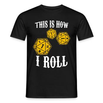 Tabletop Game Master D20 Rollenspiel - Männer T-Shirt - Schwarz - Vorne - AI Model Male 178 light (178cm)