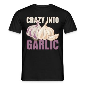 Knoblauch Garlic Crazy Knoblauchzehen - Männer T-Shirt - Schwarz - Vorne - AI Model Male 178 light (178cm)