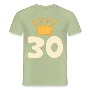 30 years anniversary - Men's T-Shirt - sage - Front - AI Model Male 178 light (178cm)