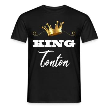 King uncle gift idea man - Men's T-Shirt - black - Front - AI Model Male 178 light (178cm)
