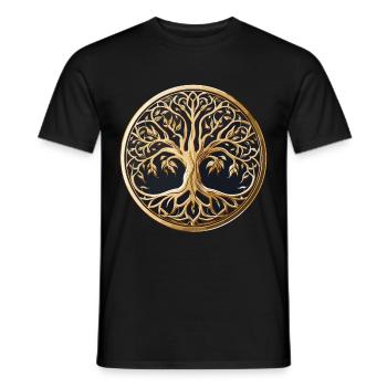 Baum des Lebens - Männer T-Shirt - Schwarz - Vorne - AI Model Male 178 light (178cm)