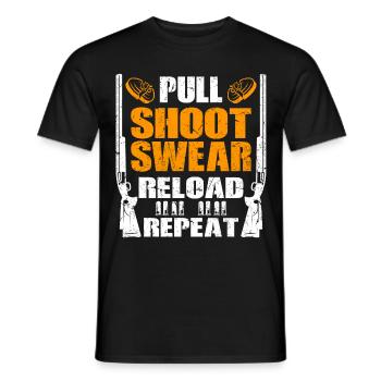 Ja ich schieße wie ein Mädchen | Skeet Geschenke - Männer T-Shirt - Schwarz - Vorne - AI Model Male 178 light (178cm)