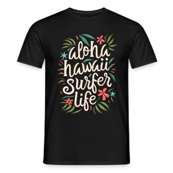 Surfen Surfer Aloha Spruch Zitat - Männer T-Shirt - Schwarz - Vorne - AI Model Male 178 light (178cm)