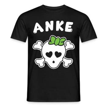 Pirate Anke Design pour les filles et les femmes - T-shirt homme - noir - Devant - AI Model Male 178 light (178cm)