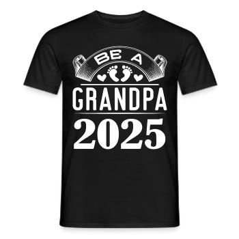 Werdender Opa 2025, Be a Grandpa 2025 - Männer T-Shirt - Schwarz - Vorne - AI Model Male 178 light (178cm)