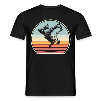 Breakdancing - Men's T-Shirt - black - Front - AI Model Male 178 light (178cm)