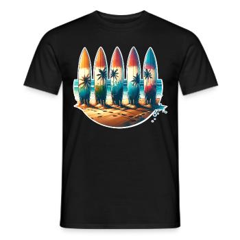 Surfeurs - T-shirt homme - noir - Devant - AI Model Male 178 light (178cm)