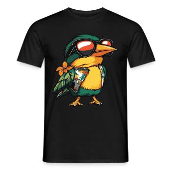 Colibri Oiseau Drôle D’été - T-shirt homme - noir - Devant - AI Model Male 178 light (178cm)
