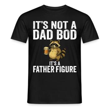 Vintage Dad Humor Father Figure - Men's T-Shirt - black - Front - AI Model Male 178 light (178cm)