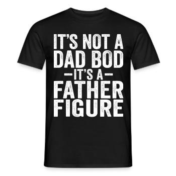 Vintage Dad Humor Father Figure - Men's T-Shirt - black - Front - AI Model Male 178 light (178cm)