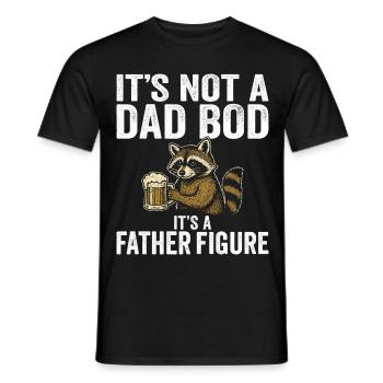 Vintage Dad Humor Father Figure - Men's T-Shirt - black - Front - AI Model Male 178 light (178cm)