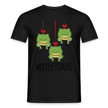 Mistletoads - Men's T-Shirt - black - Front - AI Model Male 178 light (178cm)