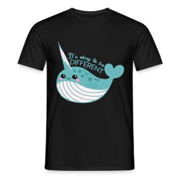 It's okay to be different - Men's T-Shirt - black - Front - AI Model Male 178 light (178cm)