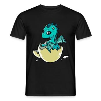 Baby Dragon Dino Christmas Gift Child - Men's T-Shirt - black - Front - AI Model Male 178 light (178cm)