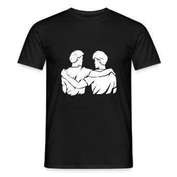 Best friends - Men's T-Shirt - black - Front - AI Model Male 178 light (178cm)