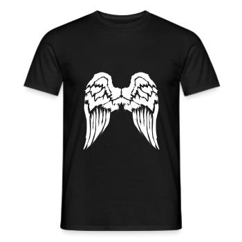Engelsflügel - Männer T-Shirt - Schwarz - Vorne - AI Model Male 178 light (178cm)
