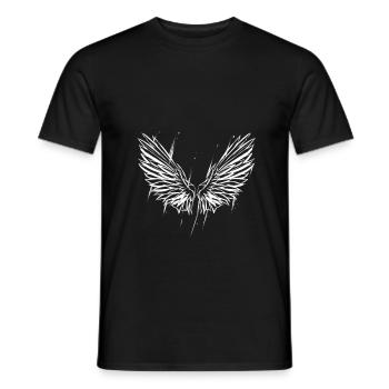 Engelsflügel - Männer T-Shirt - Schwarz - Vorne - AI Model Male 178 light (178cm)