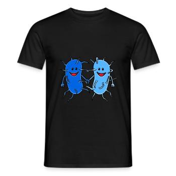 bacteria friendship love infection sick - Men's T-Shirt - black - Front - AI Model Male 178 light (178cm)
