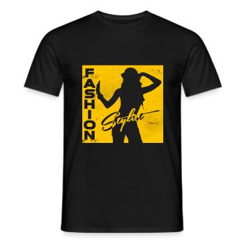 Fashion Stylist - Men's T-Shirt - black - Front - AI Model Male 178 light (178cm)