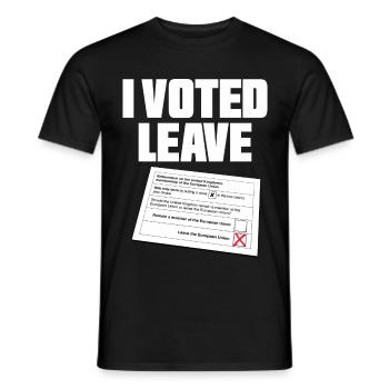 I VOTED LEAVE BREXIT - Men's T-Shirt - black - Front - AI Model Male 178 light (178cm)