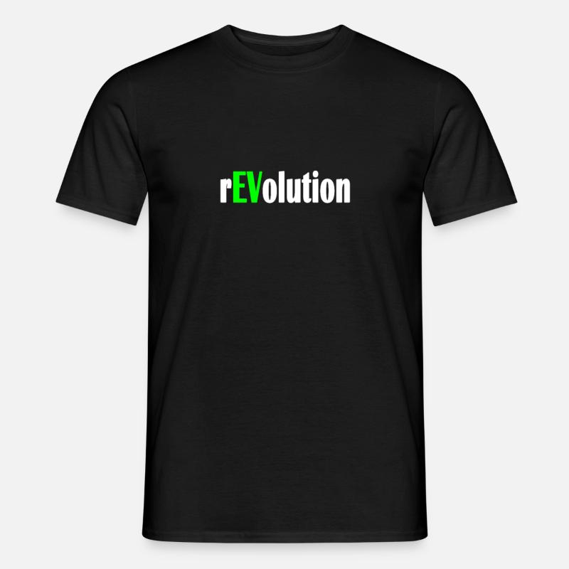 Elektroauto Revolution - Männer T-Shirt - Schwarz