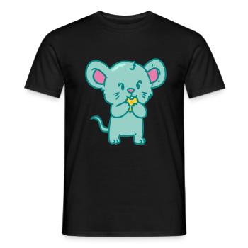 Nagetiere Maus Mäuse - Männer T-Shirt - Schwarz - Vorne - AI Model Male 178 light (178cm)