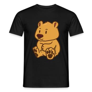 Teddy Teddy Bear Stuffed Animal Cuddle Hug - Men's T-Shirt - black - Front - AI Model Male 178 light (178cm)