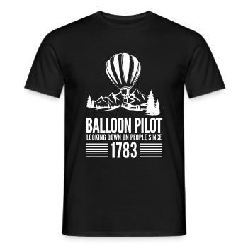 Balloon - Balloon Pilot depuis 1783 - T-shirt homme - noir - Devant - AI Model Male 178 light (178cm)