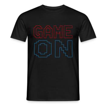 Game On - Men's T-Shirt - black - Front - AI Model Male 178 light (178cm)