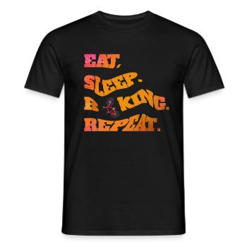 Eat Sleep Biking Repeat Bicycle Bike Bike - Men's T-Shirt - black - Front - AI Model Male 178 light (178cm)