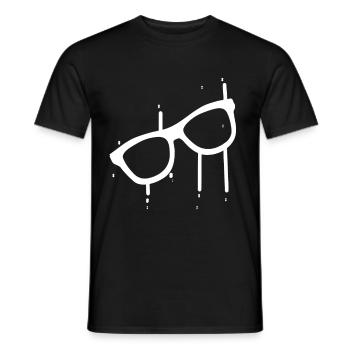 Spectacles - Men's T-Shirt - black - Front - AI Model Male 178 light (178cm)