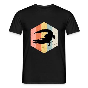 Krokodil Aligator Raubtier Reptilien Geschenk - Männer T-Shirt - Schwarz - Vorne - AI Model Male 178 light (178cm)