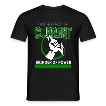 Electrician Electricity Electricity Electricity Construction Site - Men's T-Shirt - black - Front - AI Model Male 178 light (178cm)