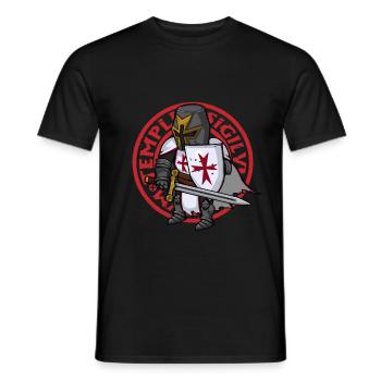 Kreuzritter Ritter Christ Christentum Kreuzzug - Männer T-Shirt - Schwarz - Vorne - AI Model Male 178 light (178cm)