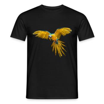Papagai Polygon Bestseller Artwork Kunstwerk Vogel - Männer T-Shirt - Schwarz - Vorne - AI Model Male 178 light (178cm)