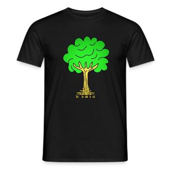 Belle nature. Arbre pour l'environnement et la nature. Chêne - T-shirt homme - noir - Devant - AI Model Male 178 light (178cm)