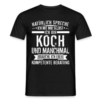 Lustiges Koch Geschenk KOCH KOMPETENTE BERATUNG - Männer T-Shirt - Schwarz - Vorne - AI Model Male 178 light (178cm)