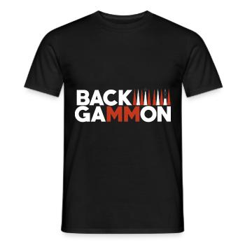 Backgammon jeu de société cadeau - T-shirt homme - noir - Devant - AI Model Male 178 light (178cm)