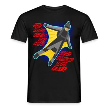 Cadeau de saut de saut en parachute de base - T-shirt homme - noir - Devant - AI Model Male 178 light (178cm)