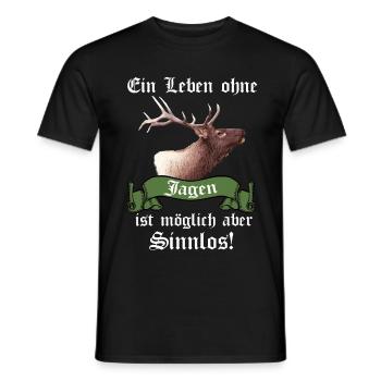 Vie Sans chasse Possible Mais Inutile I Chasseur - T-shirt homme - noir - Devant - AI Model Male 178 light (178cm)