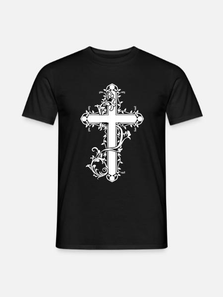 Kreuz Kreuze Barock Religion Symbole Kirche Jesus - Männer T-Shirt - Schwarz