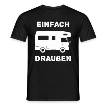 Einfach Draußen Wohnmobil Camping - Männer T-Shirt - Schwarz - Vorne - AI Model Male 178 light (178cm)