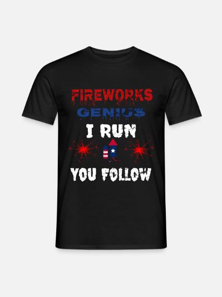 Fireworks Genius I Run You Suivez - T-shirt homme - noir