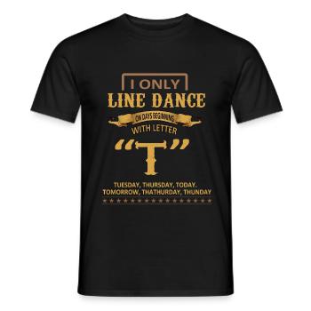 Line Dance Tanzen Country Musik - Männer T-Shirt - Schwarz - Vorne - AI Model Male 178 light (178cm)