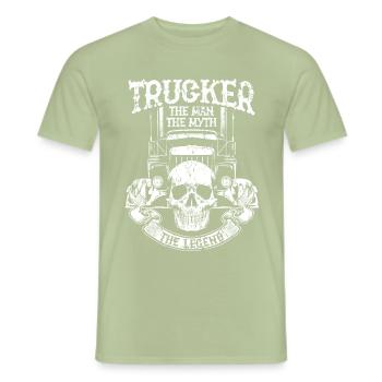 Trucker - Männer T-Shirt - Sage - Vorne - AI Model Male 178 light (178cm)