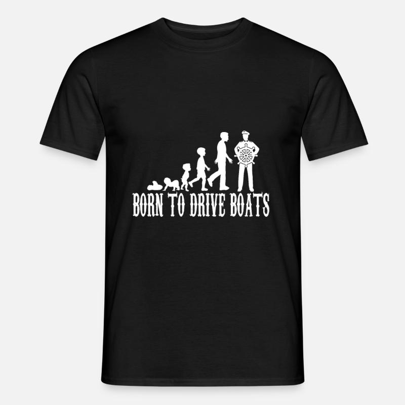 Sailor Ship Boat Captain Evolution Gift - Men’s T-shirt - black